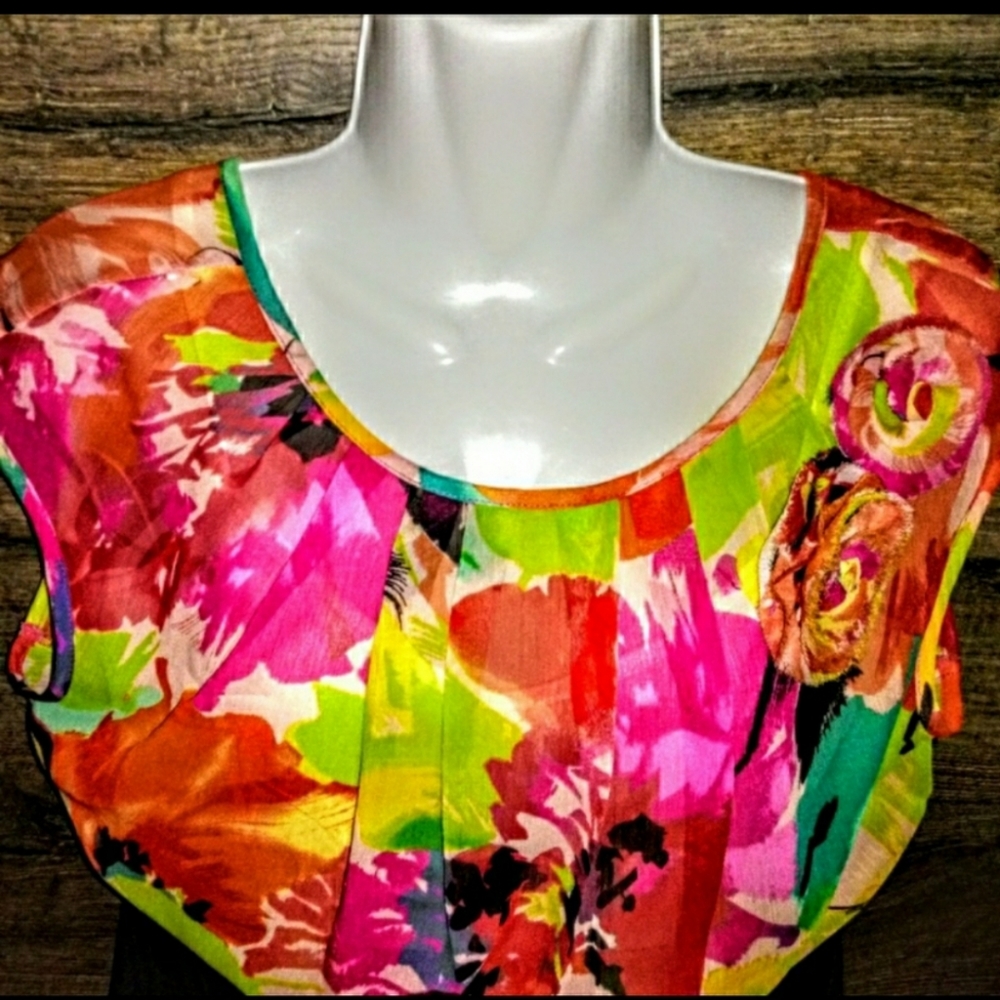 AGB Dress Size 10 Bright Floral Bodycon NWOT - Picture 8 of 11